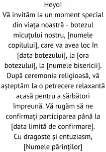 Text botez 5