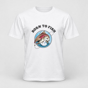 Tricou personalizat Born to fish