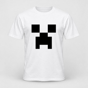 Tricou personalizat Fata creeper minecraft negru