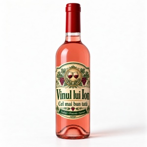 Vin roze personalizat – Cel mai bun tată