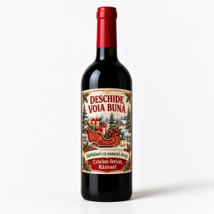 Vin personalizat – Deschide voia bună – Crăciun fericit!