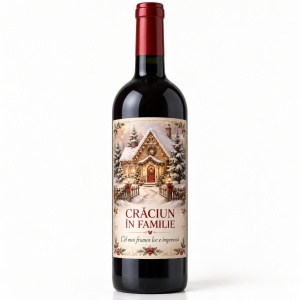 Vin personalizat de Crăciun – Crăciun în familie