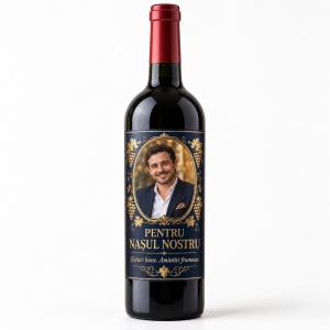 Vin personalizat pentru naș – Pentru nașul nostru | Cu poză