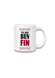 Cană ceramică 380 ml – Cel mai bun fin – motiv tradițional