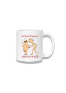 Cană ceramică 380 ml – Cuplu cu model tradițional