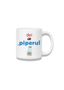 Cană ceramică 380 ml – Doi ca piperul – model de cuplu