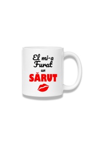 Cană ceramică 380 ml – El mi-a furat un sărut