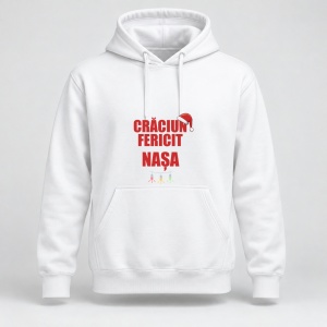 Hanorac personalizat Craciun fericit nasa, model 1