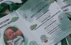 Invitație Botez "Fundiță Verde" - Img 2