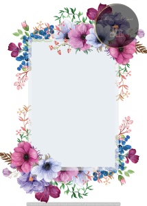 Invitație nuntă florală multicoloră