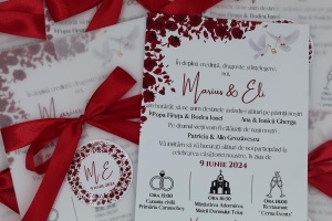 Invitație Nuntă "Fundiță Roșie " - Img 3