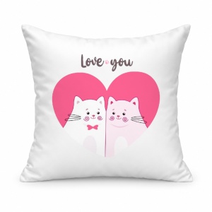 Pernă personalizată love you model kitty