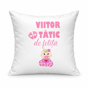 Pernă personalizată Viitor tatic de fetita