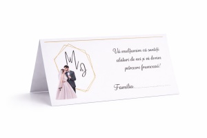 Plic pentru bani nuntă cu inițiale | Plic de bani/dar personalizat elegant