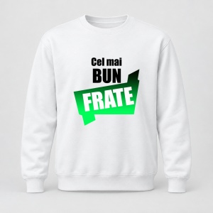 Pulover personalizat Cel mai bun frate, model verde