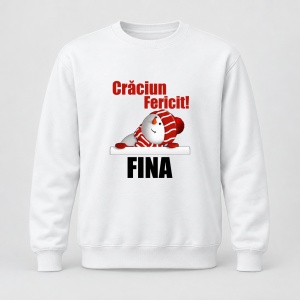 Pulover personalizat Craciun fericit fina, model 1