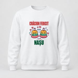 Pulover personalizat Craciun fericit nasu, model 2