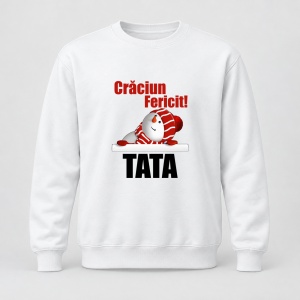 Pulover personalizat Craciun fericit tata, model 1