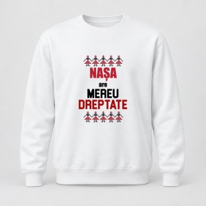 Pulover personalizat Nasa are mereu dreptate, motive traditionale