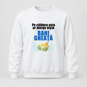 Pulover personalizat Pe caldura asta ar merge niste bani gheata