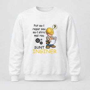 Pulover personalizat Pot sa l repar sau sa l stric mai rau, sunt inginer
