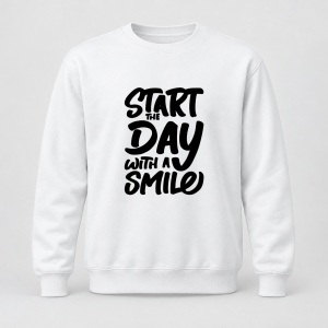 Pulover personalizat Start the day with a smile