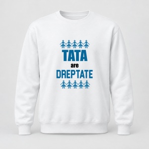 Pulover personalizat Tata are dreptate, motive traditionale