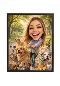 Ramă foto personalizată cu câini - cadou pentru iubitori de animale, cu poză și mesaj