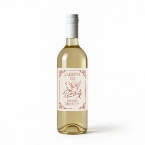 Sticlă de Vin Personalizată Valentine’s Day – „Dragoste Îmbuteliată” | Alb, Roșu sau Roze