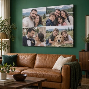 Tablou canvas colaj foto personalizat – exemplu de decor 1