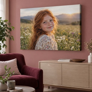 Tablou canvas personalizat cu fotografia copilului – exemplu de decor 4