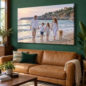 Tablou canvas personalizat cu fotografia din vacanță – exemplu de decor 1
