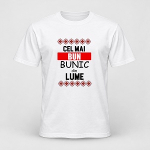 Tricou personalizat Cel mai bun bunic din lume, motive traditionale