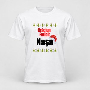 Tricou personalizat Craciun fericit nasa, model brazi