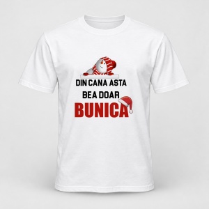 Tricou personalizat Din cana asta bea doar bunica, model craciun