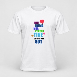 Tricou personalizat Din inima mea pentru tine, cel mai bun sot