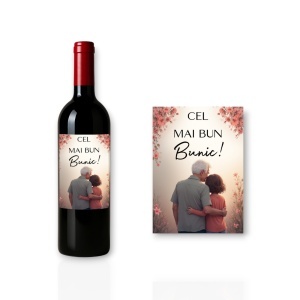 Un cadou care spune „te iubesc, bunicule”! ❤️ Vin personalizat cu mesaj, poză și emoție pură. Perfect pentru orice aniversare sau moment special.