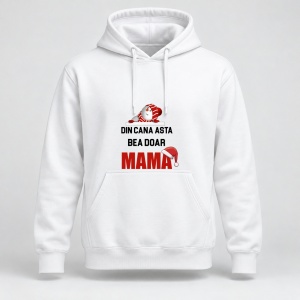 Hanorac personalizat Din cana asta bea doar mama, model craciun