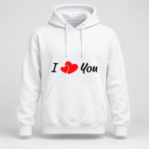Hanorac personalizat Perna i love you heart