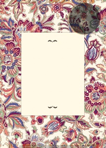 Invitație nuntă cu model oriental floral