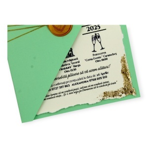 invitatie-nunta-verde-menta-cu-foita-aurie-si-decor