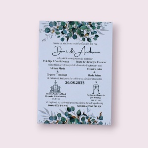invitatie-nunta-florala-cu-plic-verde-si-sigiliu-alb-personalizata