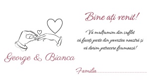 Plic de bani nuntă minimalist cu simbolul iubirii – simplu, elegant și de impact