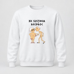 Pulover personalizat Amuzanta pentru pensionari, ne sustinem reciproc