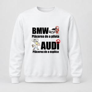 Pulover personalizat Bmw audi mesaj muzant