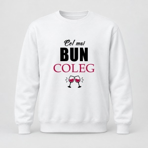 Pulover personalizat Cel mai bun coleg, model pahare