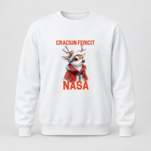 Pulover personalizat Craciun fericit nasa, ren 2