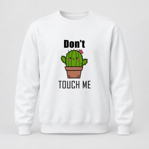 Pulover personalizat Don't touch me cactus
