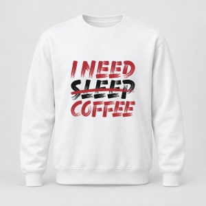 Pulover personalizat I need sleep, coffee