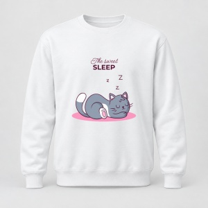 Pulover personalizat Pisica the sweet sleep